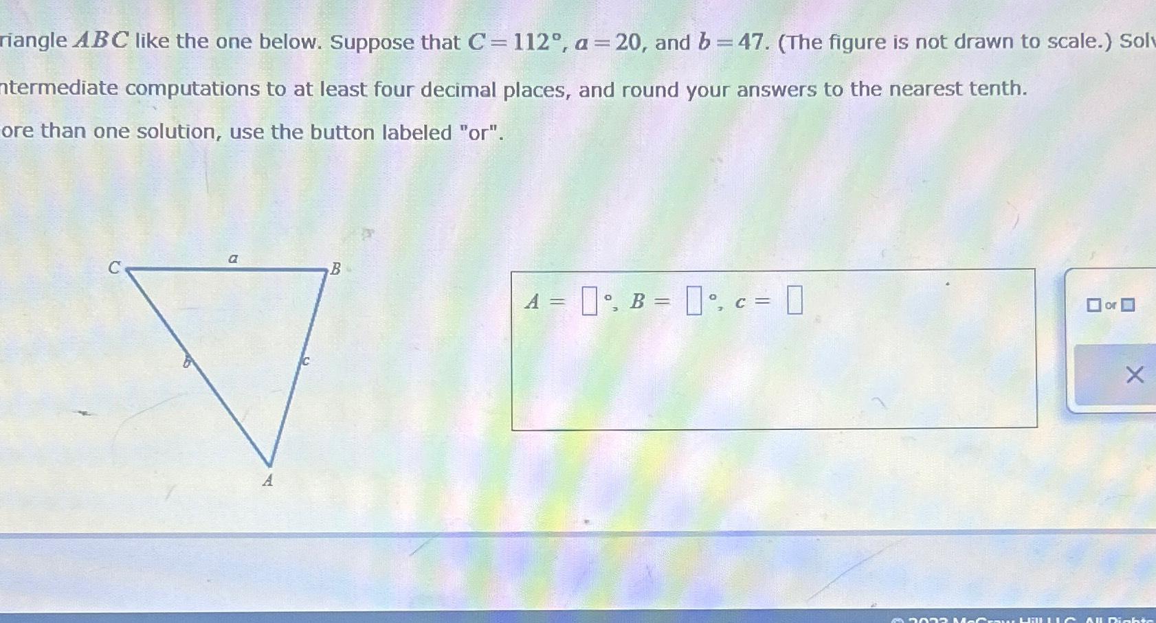 Solved Consider A Triangle ABC Like The One Below Suppose | Chegg.com