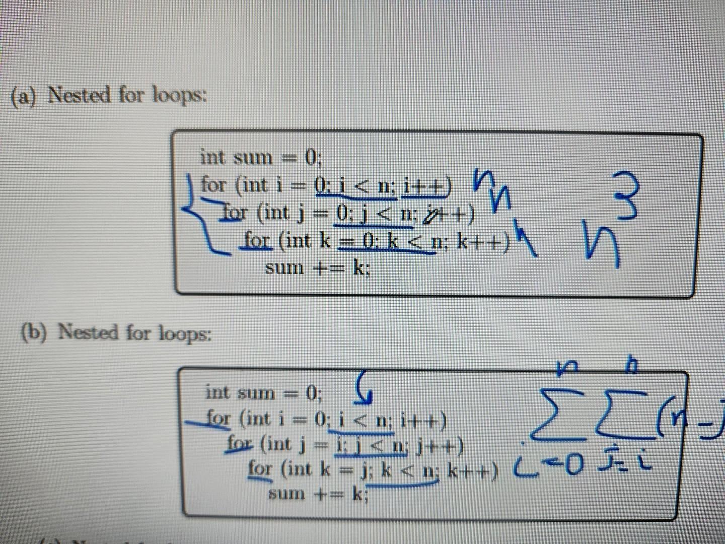 Solved (a) Nested For Loops: (b) Nested For Loops: | Chegg.com