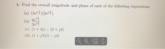 Solved 6. Find the overall magnitude and phase of each of | Chegg.com