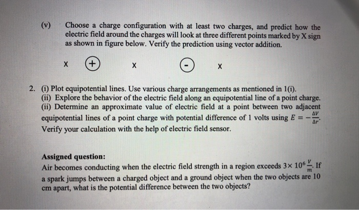 Solved Procedure 1. Observe electric field lines due to | Chegg.com