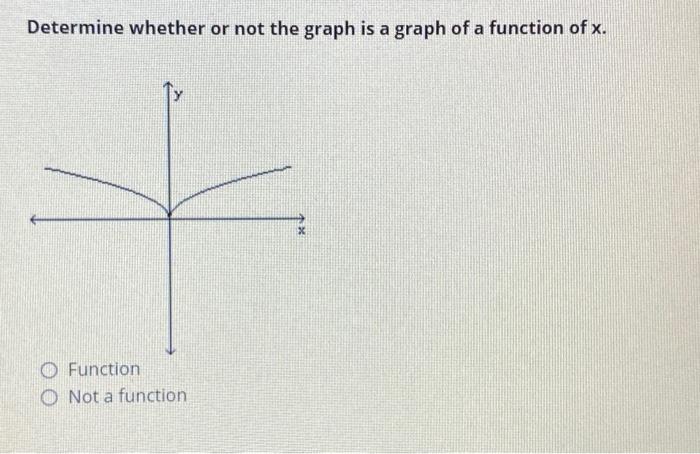 Solved Determine whether or not the graph is a graph of a | Chegg.com