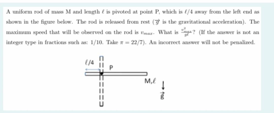solved-a-uniform-rod-of-mass-m-and-length-l-is-pivoted-at-chegg