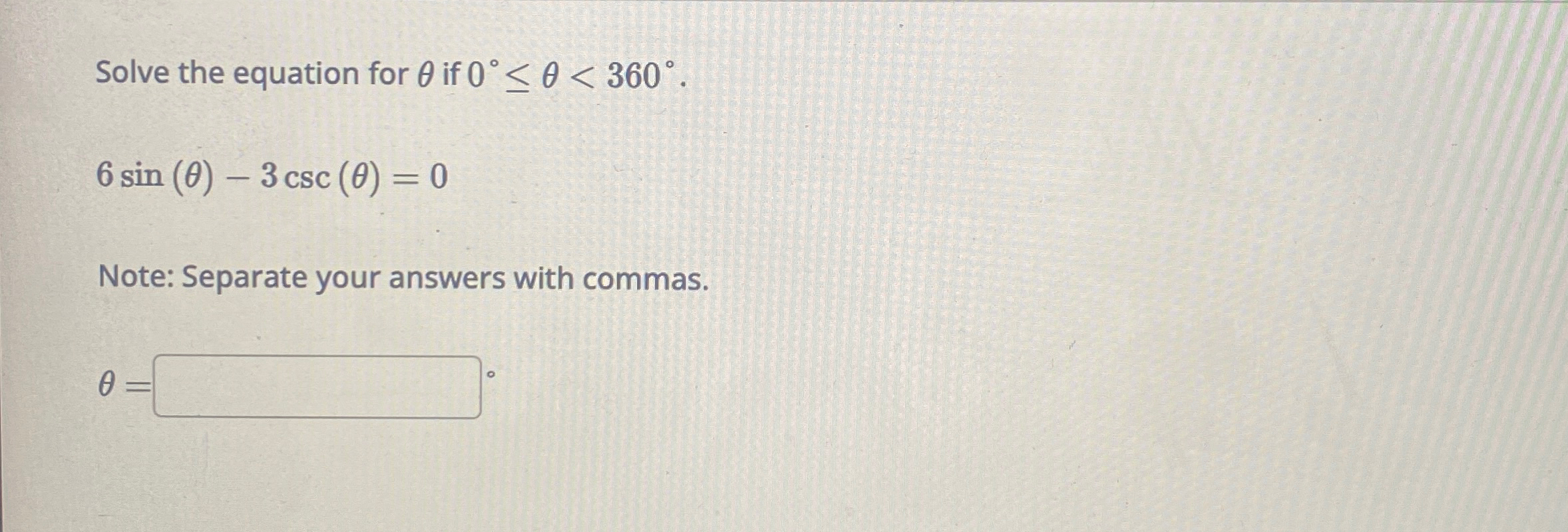 Solved Solve the equation for θ ﻿if | Chegg.com