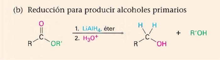 Solved (b) Reducción para producir alcoholes primarios | Chegg.com