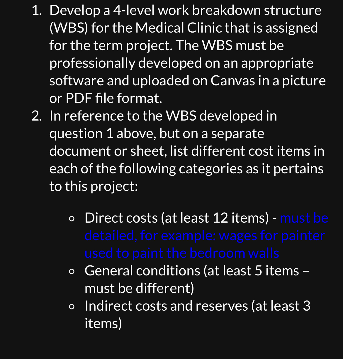 Solved Develop a 4-level work breakdown structure (WBS) ﻿for | Chegg.com
