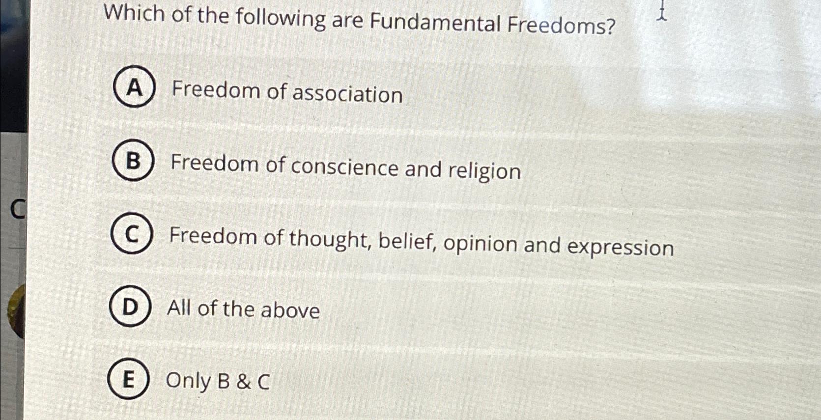 the freedom of conscience clause states quizlet