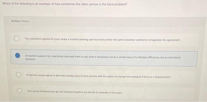 Solved Which of the following is an example of how sometimes | Chegg.com