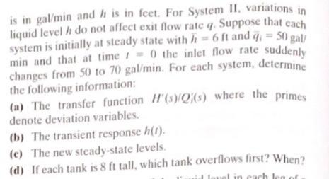 Solved 4.9 Two liquid storage systems are shown in Fig. | Chegg.com