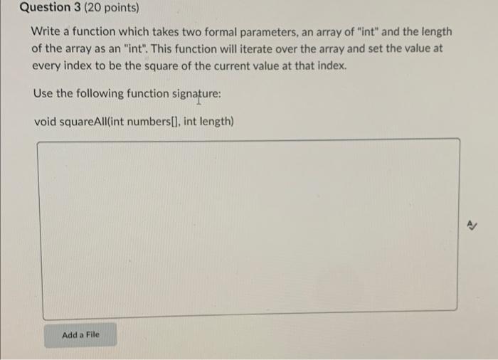 Solved Write a function which takes two formal parameters, | Chegg.com