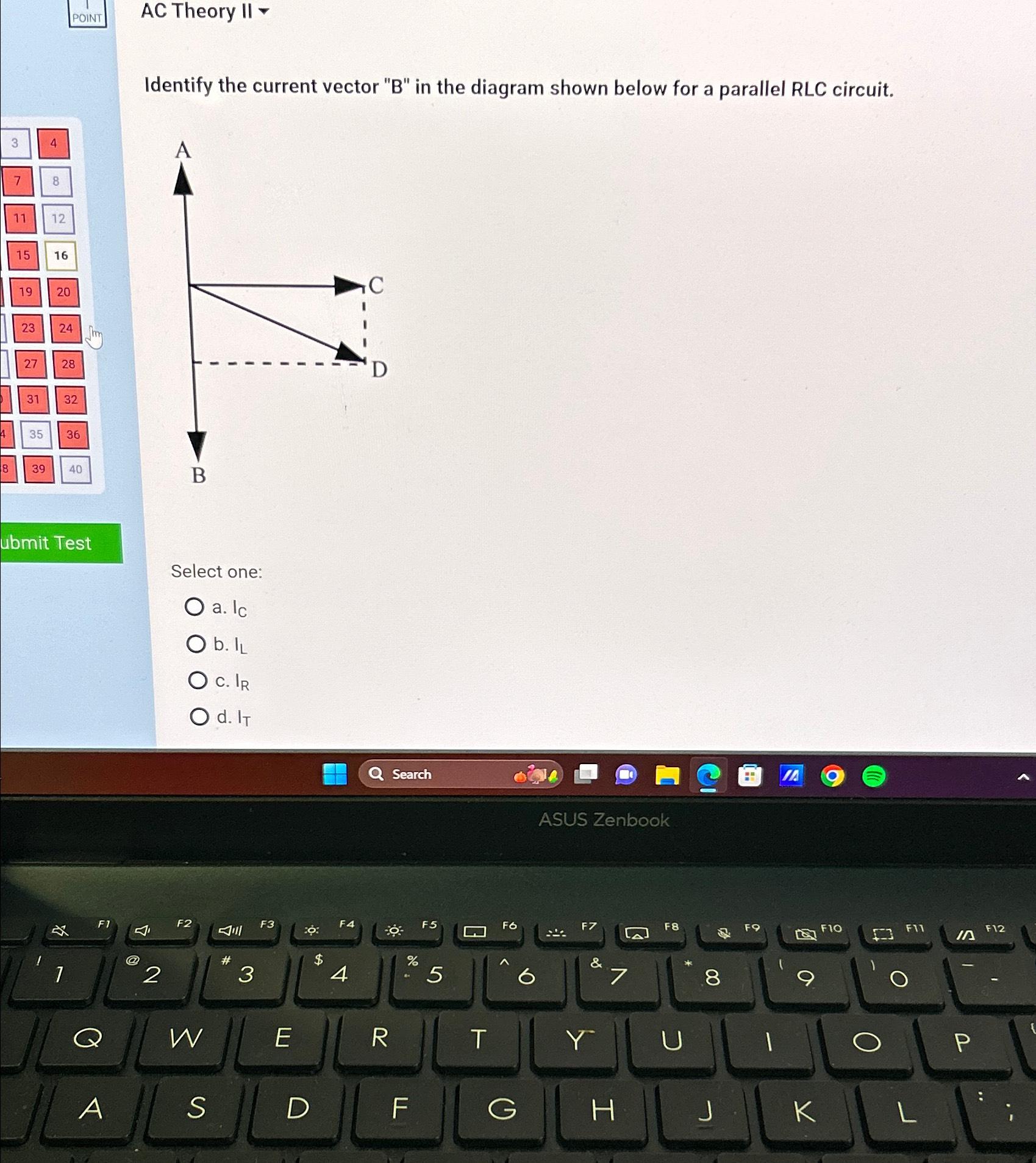 Solved AC Theory II -Identify the current vector 
