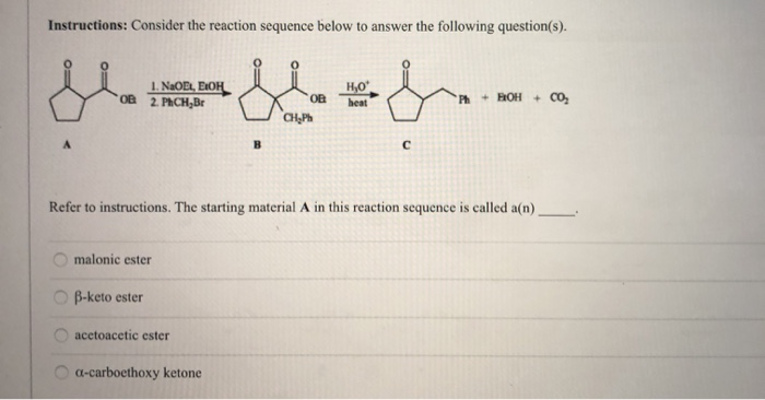 Solved Instructions: Consider the reaction below to answer | Chegg.com