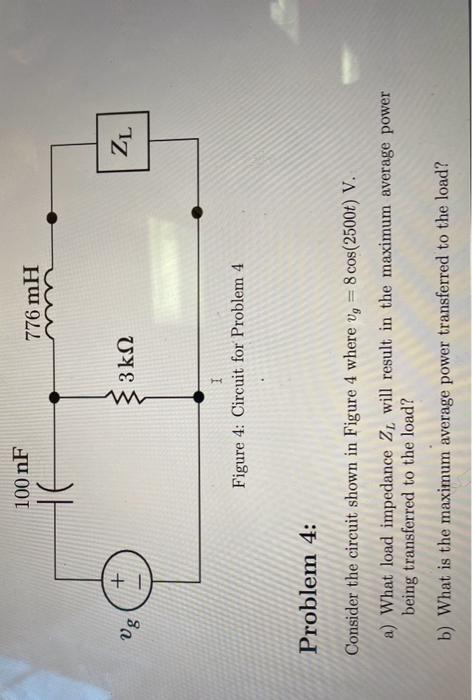 Solved Figure 4: Circuit For Problem 4 Problem 4: Consider | Chegg.com