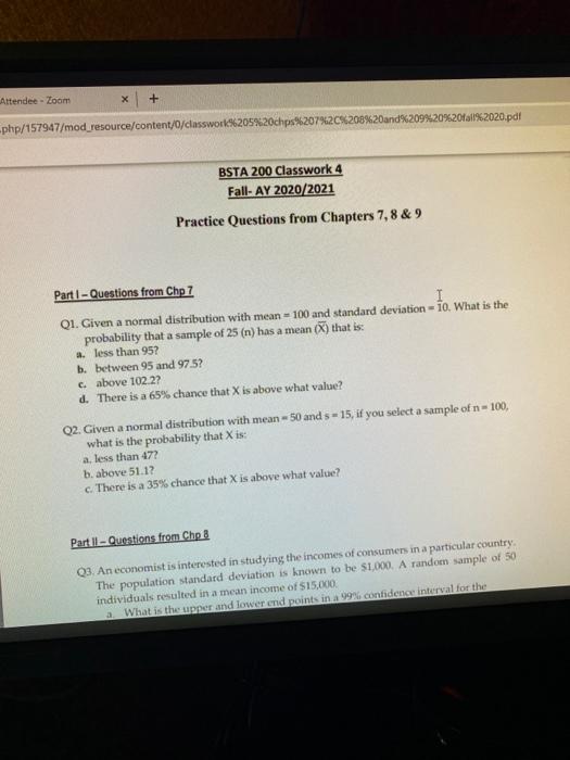 Solved Attendee Zoom X 7 2c 8 and 11 Pdf Chegg Com