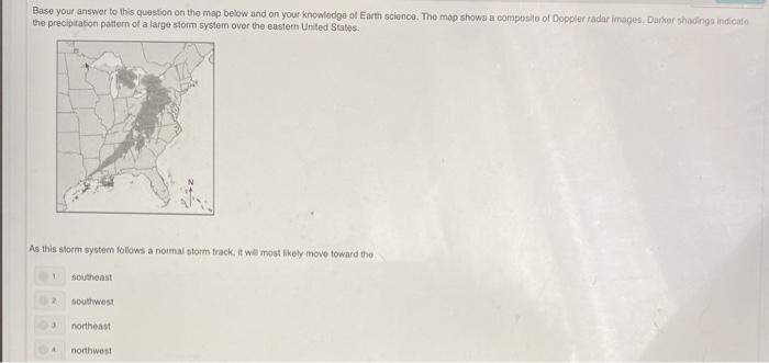Solved Base your answer to this question on the map below | Chegg.com