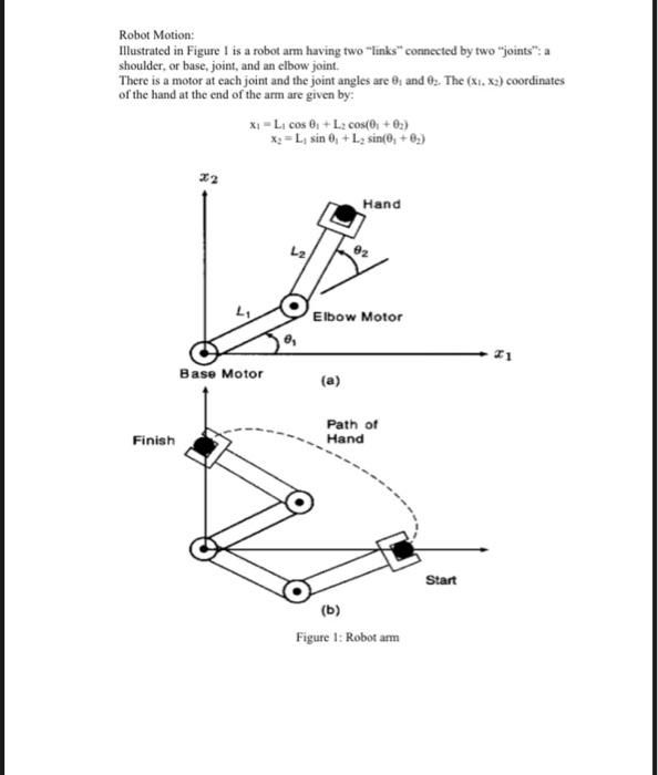 Solved Robot Motion: Illustrated in Figure I is a robot arm | Chegg.com 