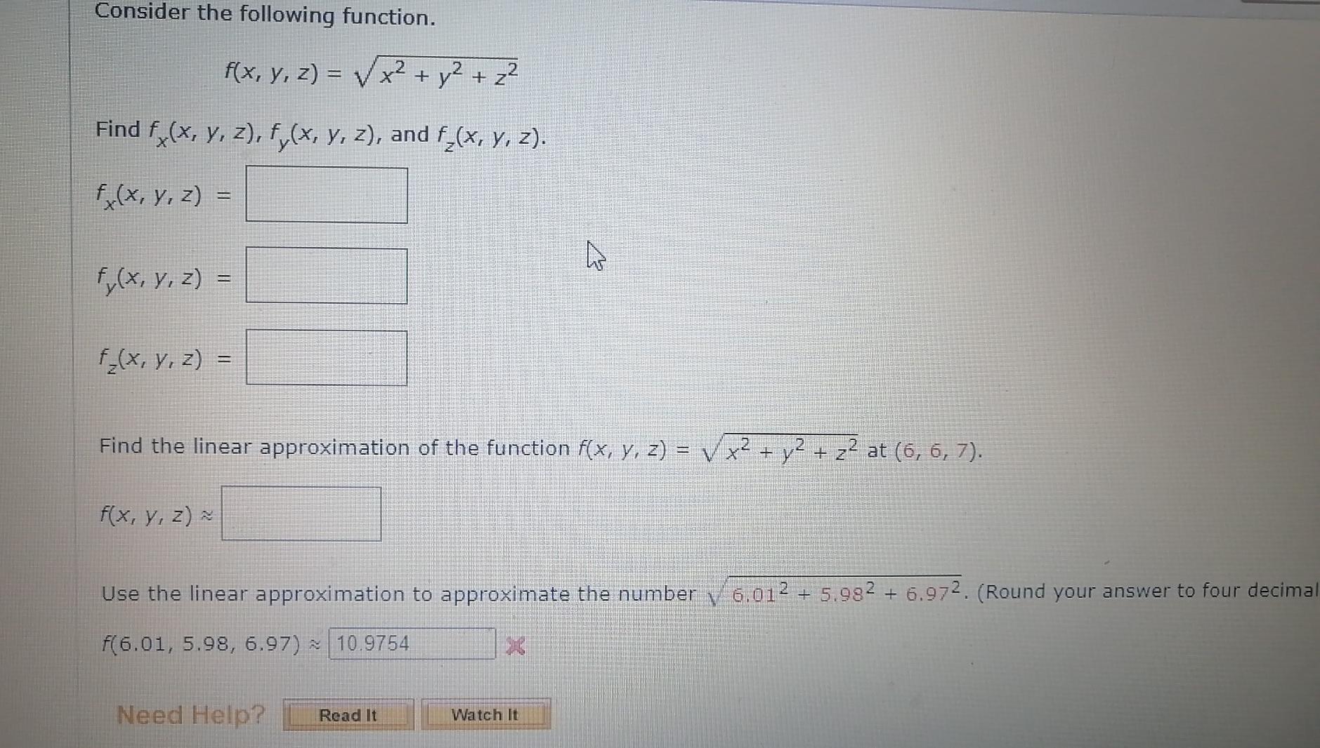 Solved Consider The Following Function F X Y Z X2 Y2