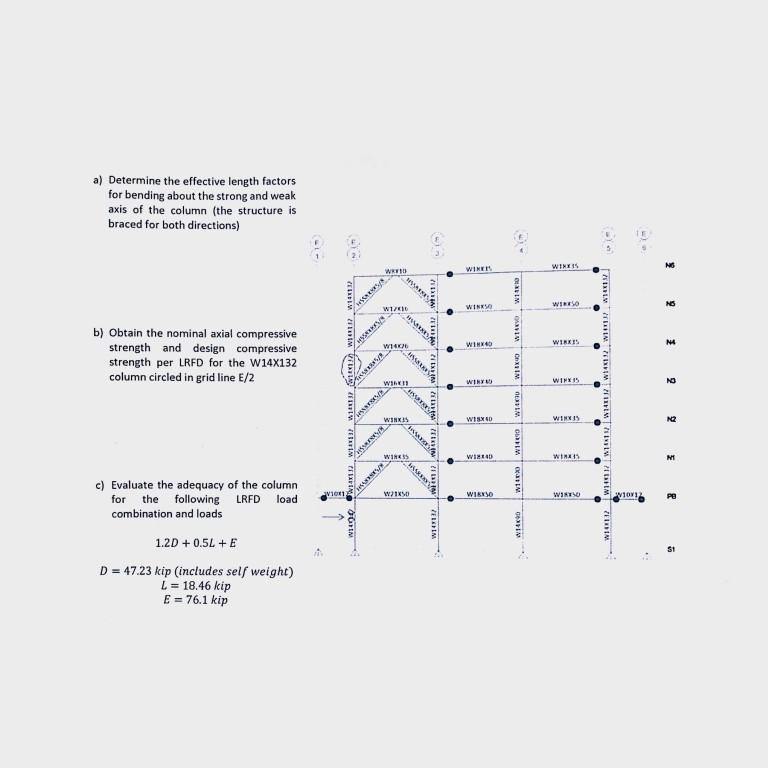 Solved The lateral force resisting system of the following | Chegg.com