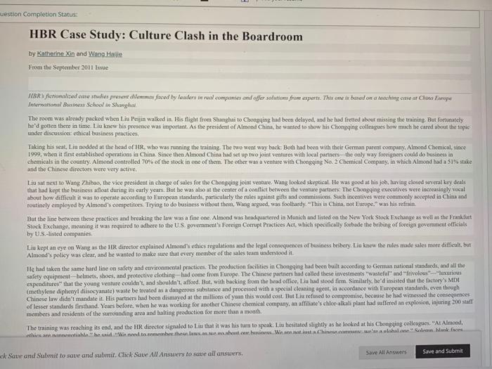 hbr case study culture clash in the boardroom