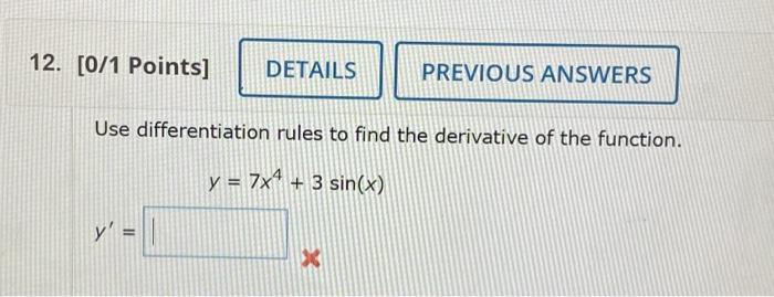 Solved Use differentiation rules to find the derivative of | Chegg.com