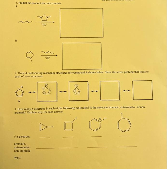 Solved 1. Predict the product for each reaction. a, b. 2. | Chegg.com