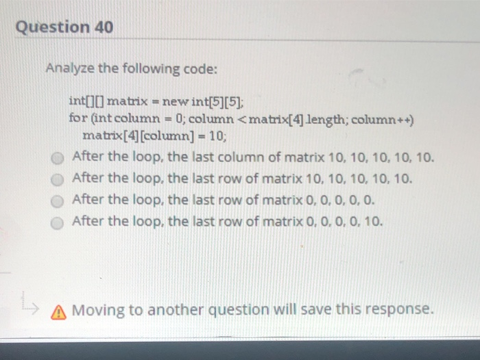Solved Question 36 Analyze the following code: public class | Chegg.com