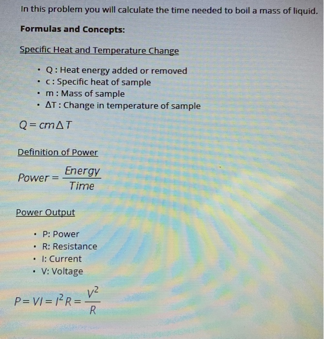 Answered: An immersion heater used to boil water…