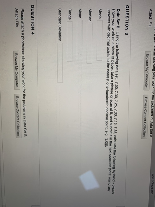 Solved Attach File Bud Showing your work for the problems in | Chegg.com