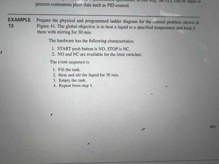 Solved process continuous plant data such as PID control. | Chegg.com