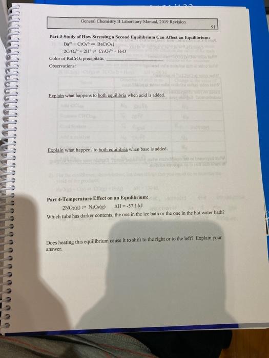 Solved General Chemistry 11 Laboratory Manual, 2019 Revision | Chegg.com