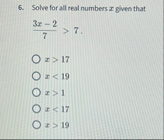 Solved Solve for all real numbers x ﻿given | Chegg.com