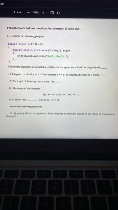 Solved Mark each of the following statements True or False. | Chegg.com