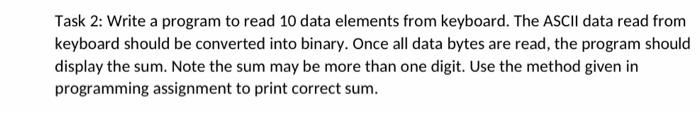 Solved Task 2: Write a program to read 10 data elements from | Chegg.com