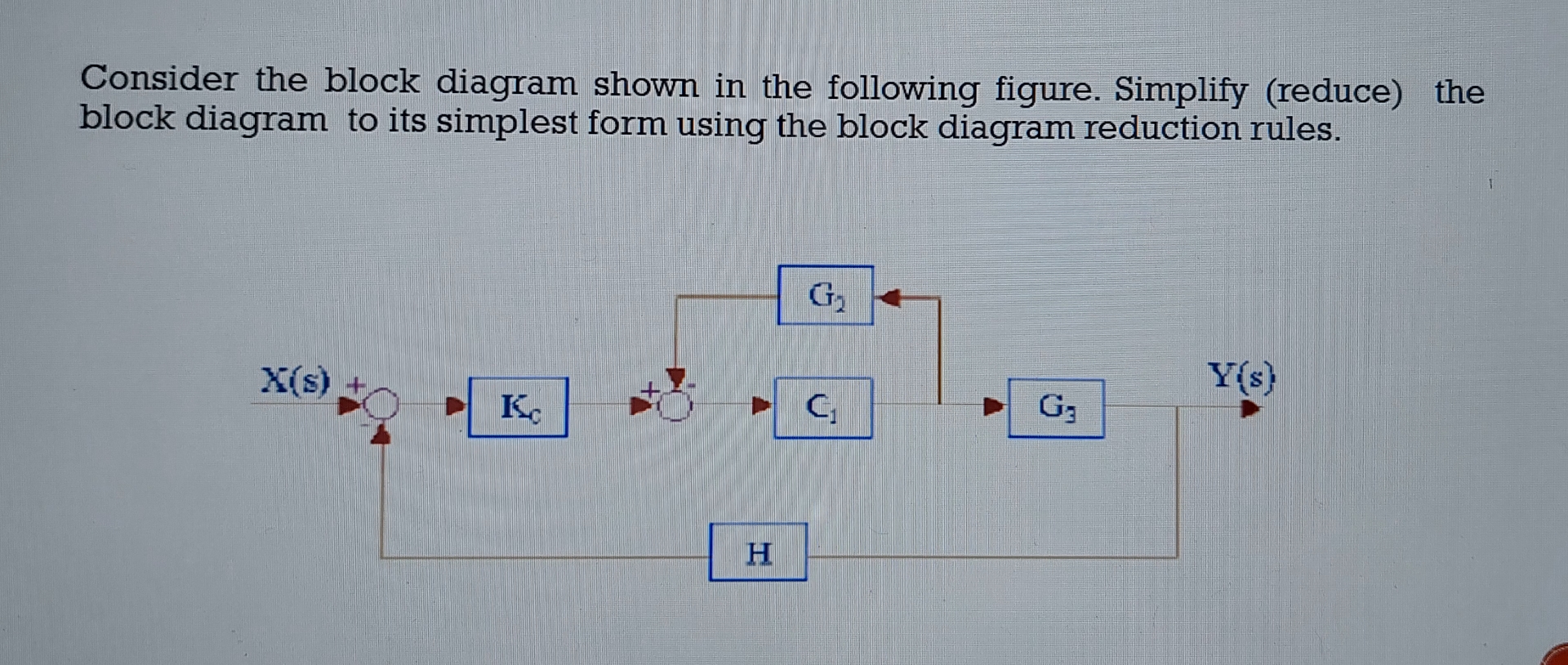 Solved Consider the block diagram shown in the following | Chegg.com