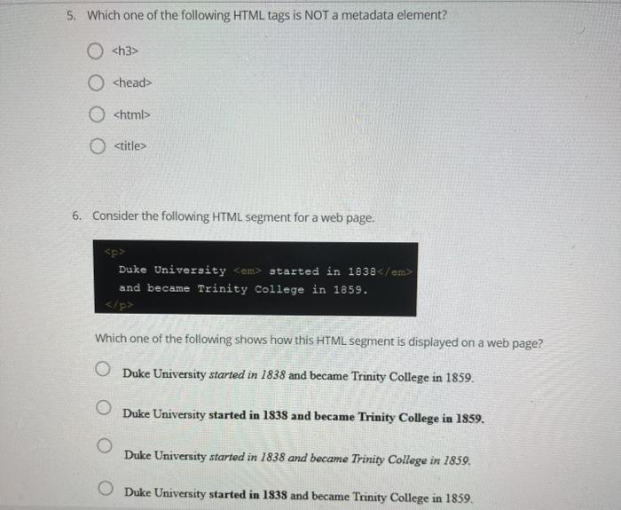 Solved TOTAL POINTS 7 1. Consider the following simple HTML | Chegg.com