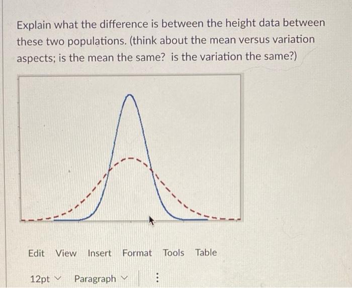 Solved Explain what the difference is between the height | Chegg.com