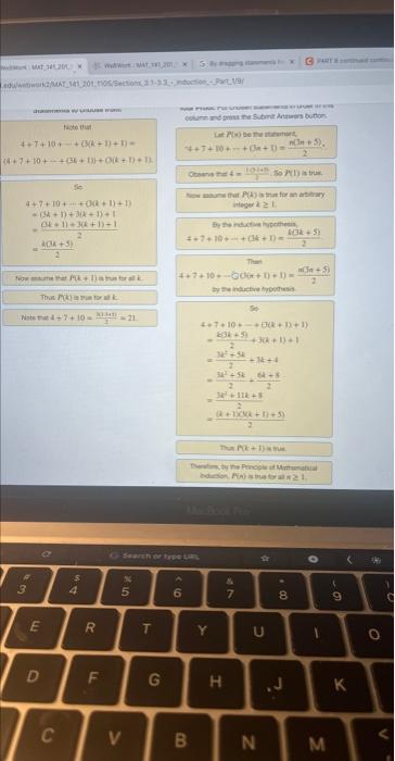 Solved (1 point) By dragging statements from the left column | Chegg.com
