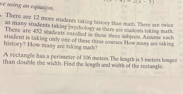 Solved 98. −3(x+4)=2(x−5) Solve using an equation. 99. There | Chegg.com