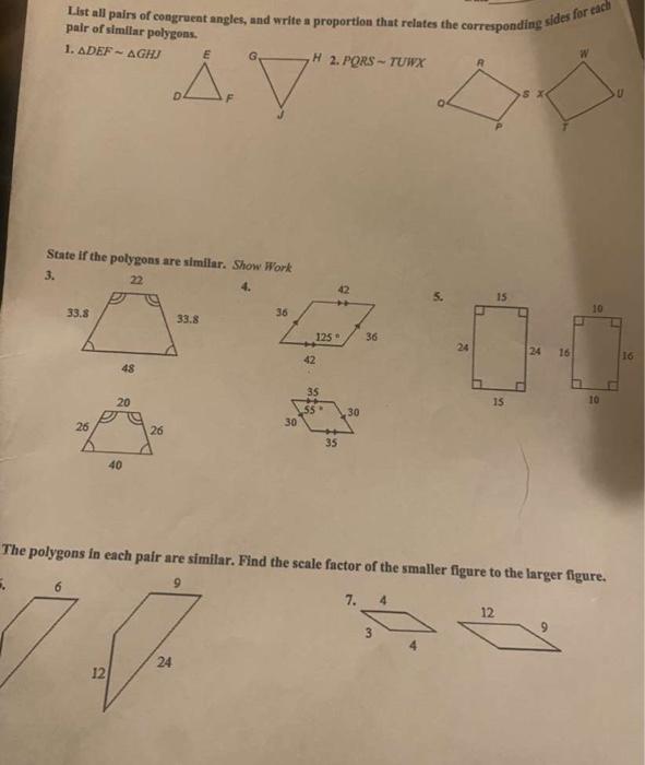 Solved List all pairs of congruent angles, and write a | Chegg.com