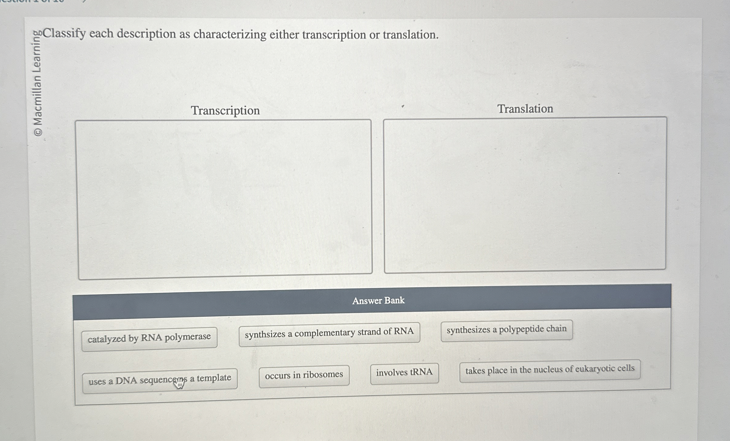 Solved Do Classify each description as characterizing either | Chegg.com