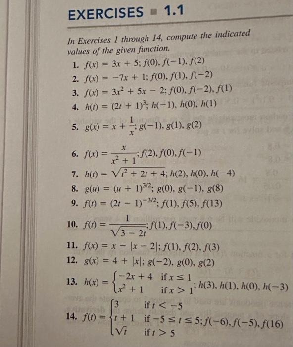 Solved In Exercises 1 through 14, compute the indicated | Chegg.com