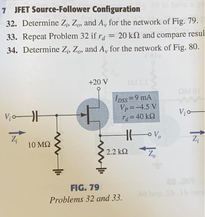 Solved 1 JFET SourceFollower Configuration 32. Determine