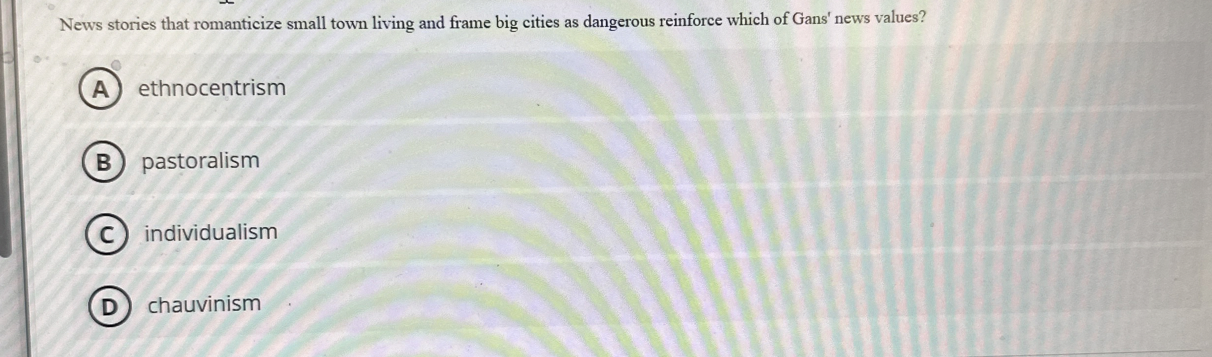 Solved News stories that romanticize small town living and