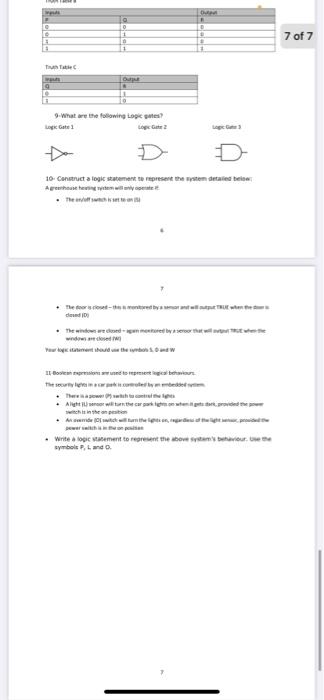 Solved WORKSHEET - Logic Gates and Boolean expressions 1. | Chegg.com