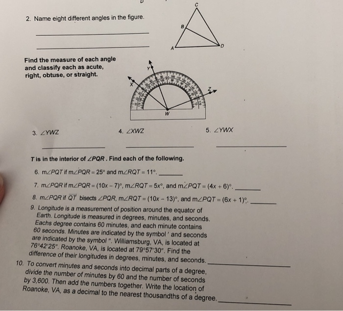 Solved 2. Name eight different angles in the figure. B D | Chegg.com