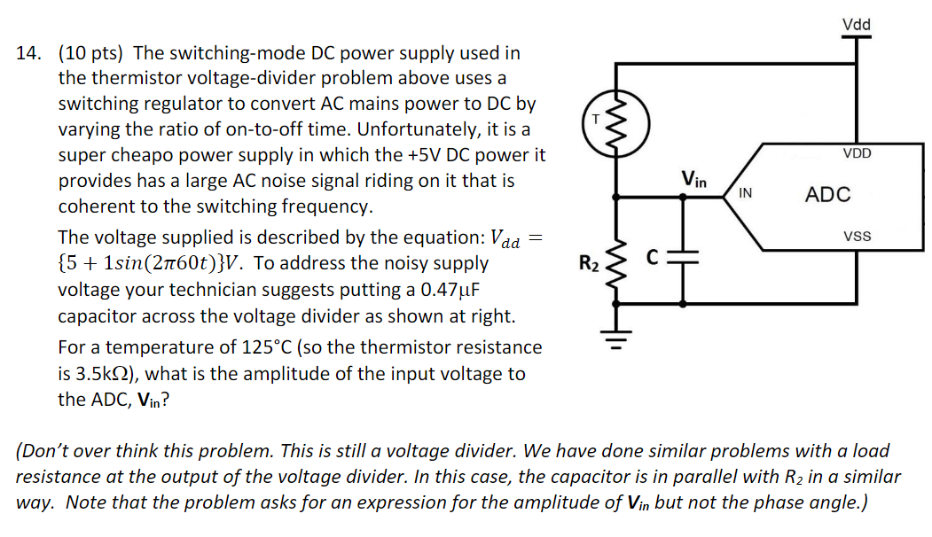 Solved (10 ﻿pts) ﻿The switching-mode DC power supply used in | Chegg.com