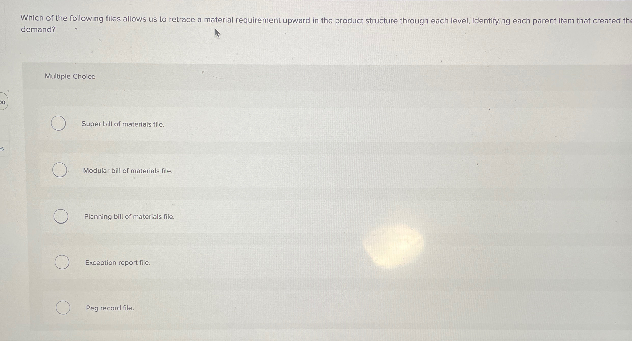 Solved Which of the following files allows us to retrace a | Chegg.com