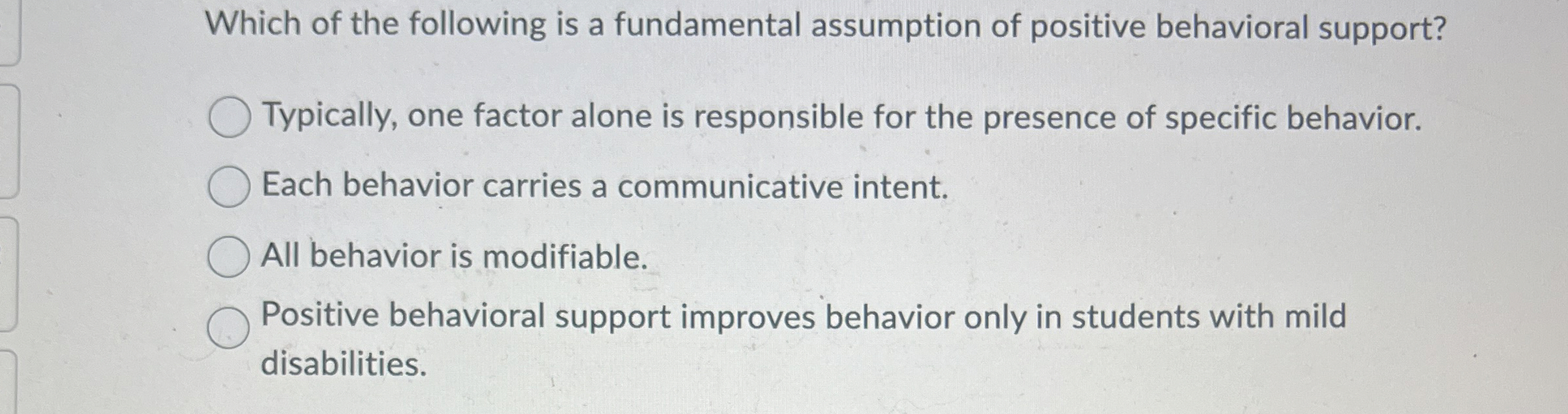 Solved Which of the following is a fundamental assumption of | Chegg.com