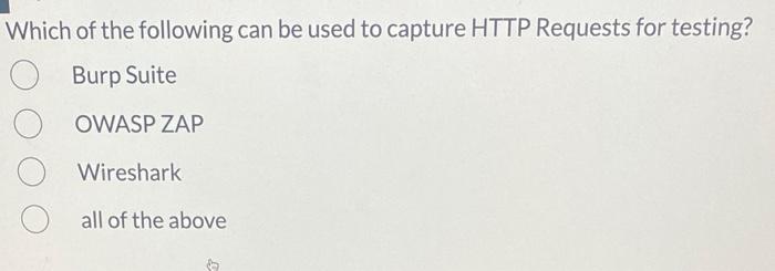 Solved Which of the following can be used to capture HTTP | Chegg.com
