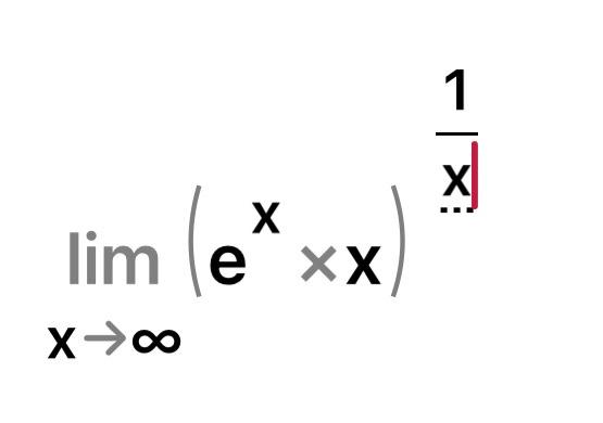 Solved limx→∞(exxx)x1 | Chegg.com