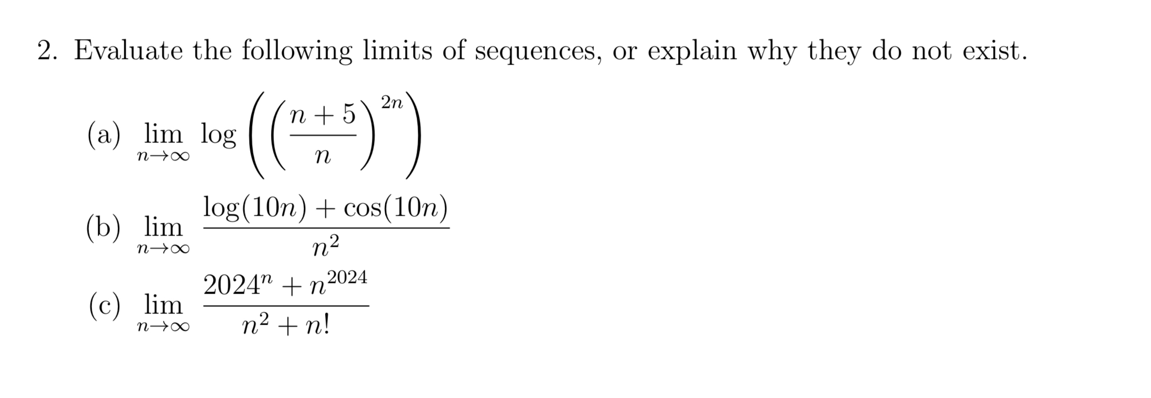 Solved Hello, please help with question 2c.ThanksEvaluate | Chegg.com